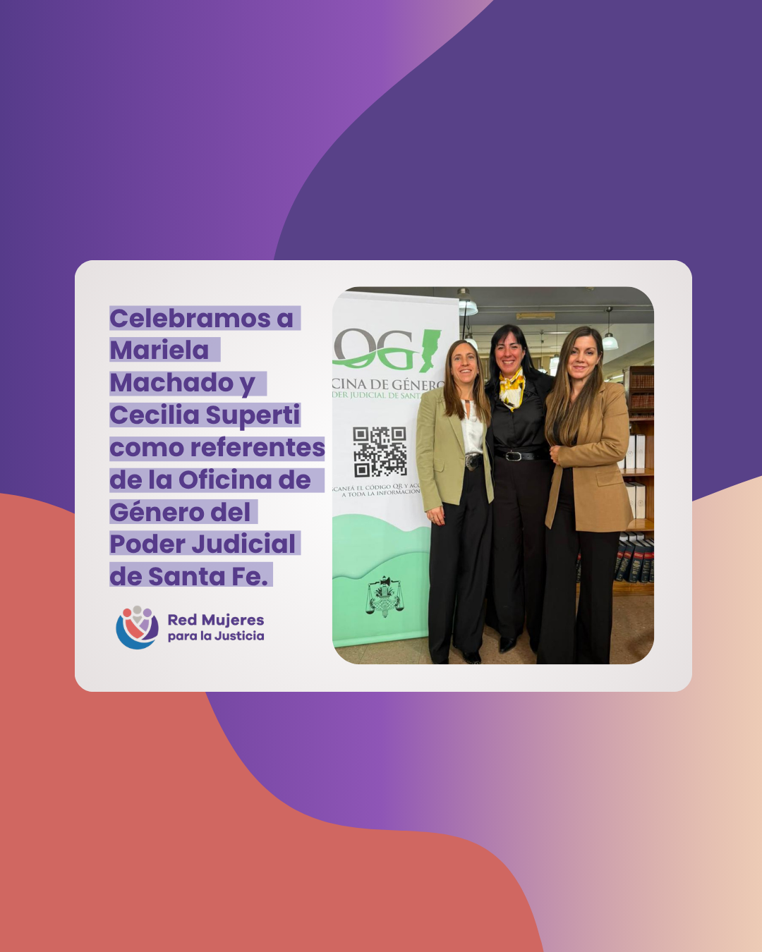 La Red celebra la designación de Mariela Machado y Cecilia Superti en la Oficina de Género del Poder Judicial de Santa Fe
