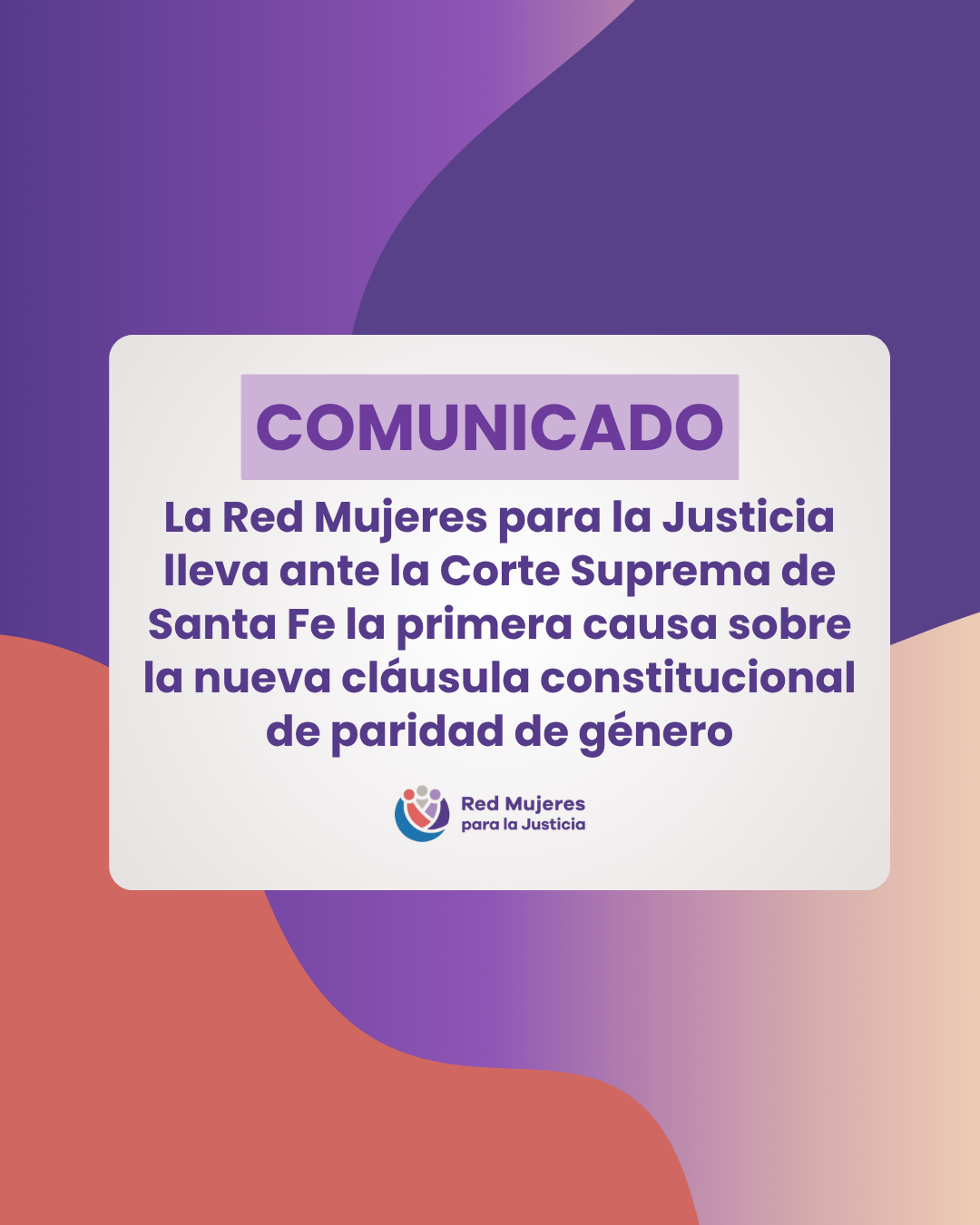 La Red Mujeres para la Justicia lleva ante la Corte Suprema de Santa Fe la primera causa sobre la nueva cláusula constitucional de paridad de género