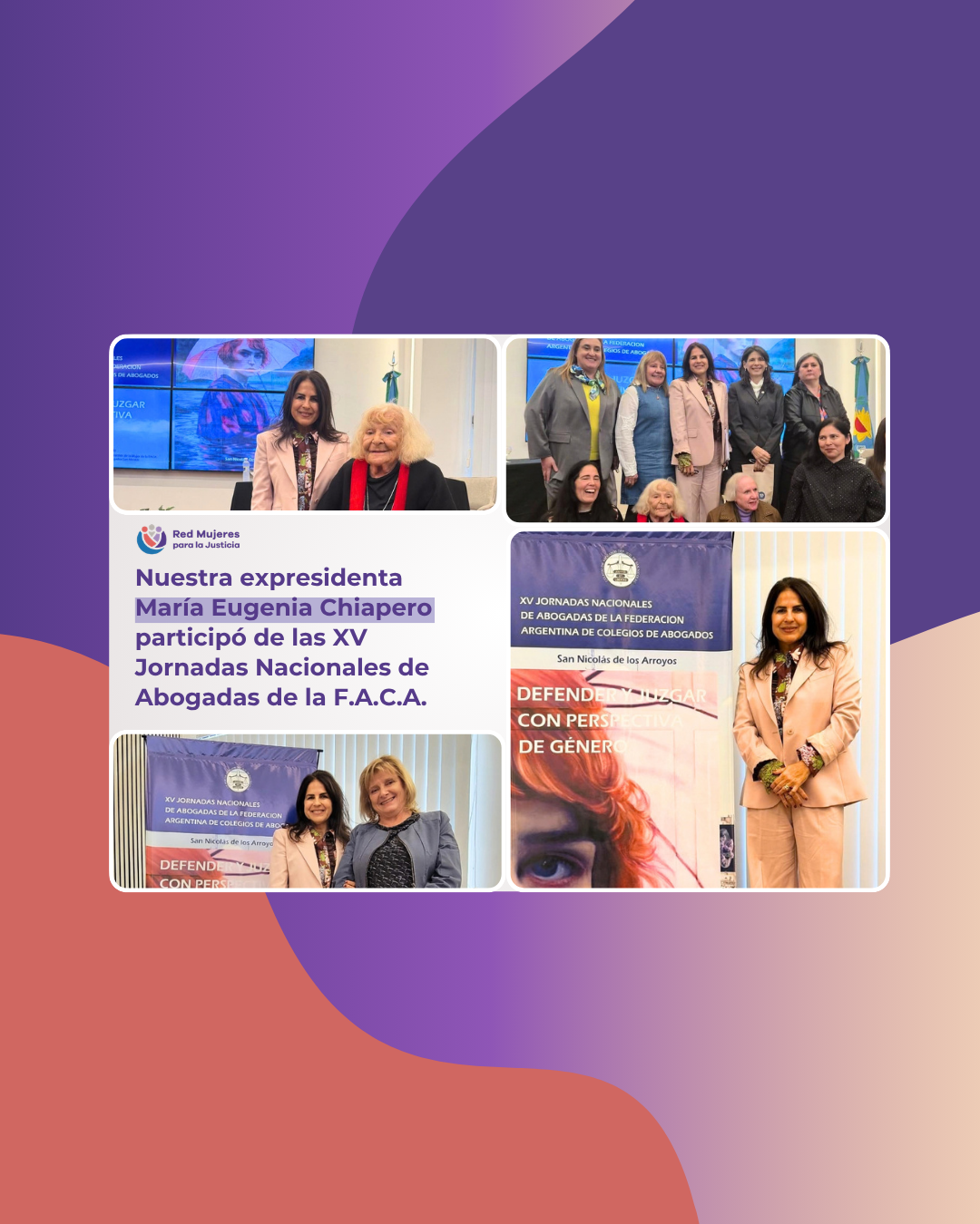 María Eugenia Chiapero participó de las XV Jornadas Nacionales de Abogadas de la F.A.C.A.